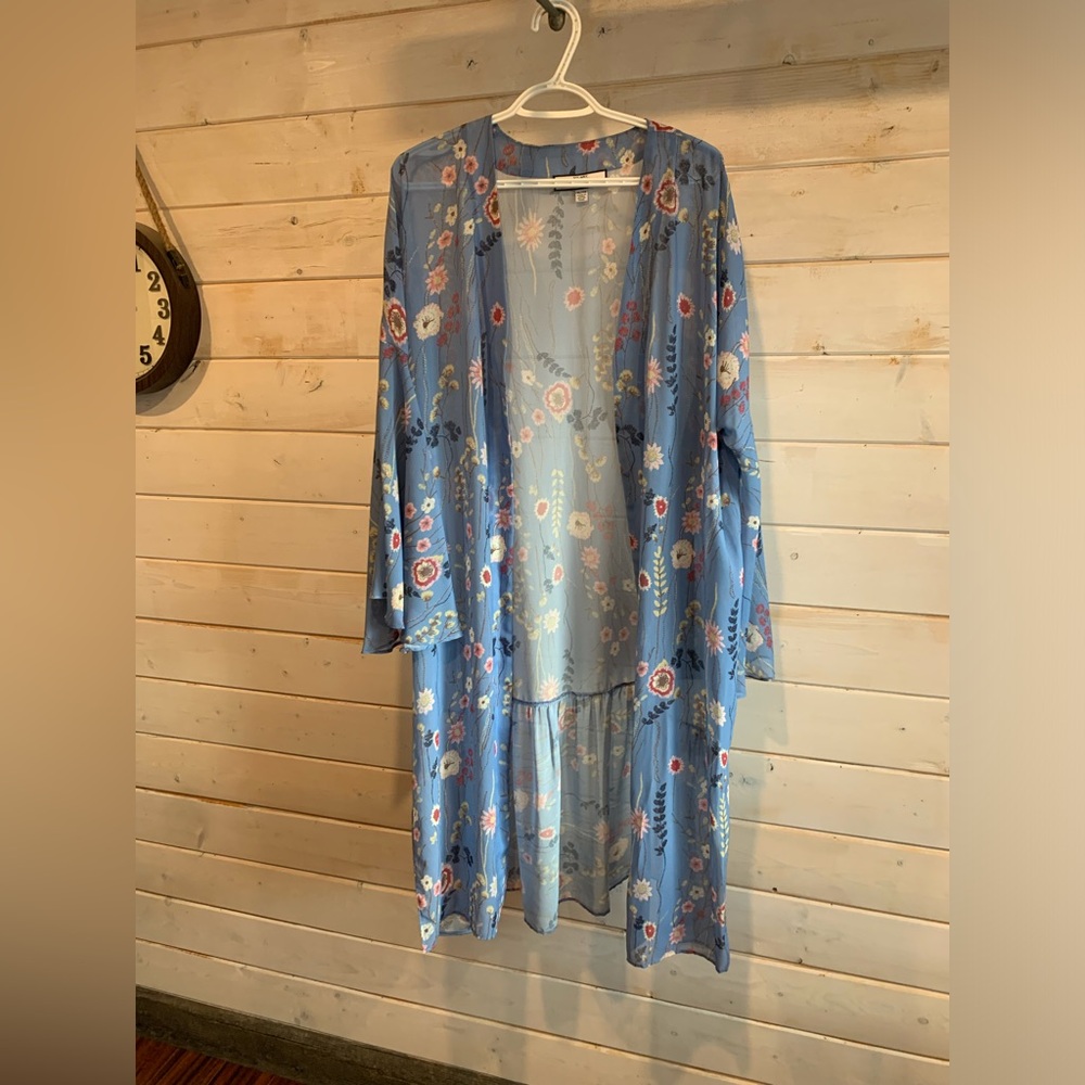 Hilary Radley for Katherine Barclay | Blue Floral Duster